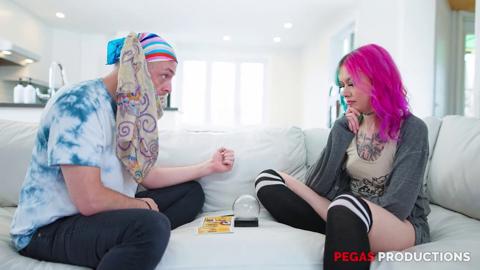 Dirty Emo Teen Gets Rough Anal👌 Pleasure from a Fake Medium