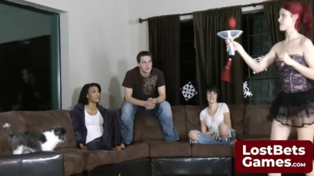 3 Scorching Girls & 1 Lucky Dude Engage In Hot Strip Game Together