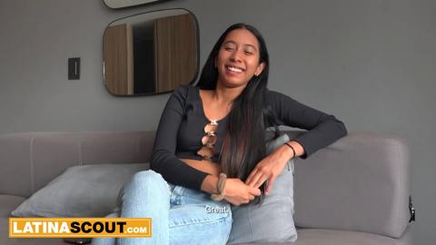 Slender Latina Actress Teases Before Riding Huge Dick🌭 - Steven Hard's Casting Session