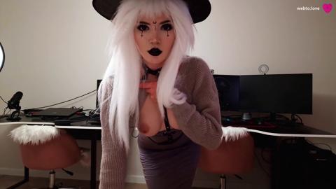 Elven Witch's Face Glimpses Ecstasy: Cumshot After 7 Days of Denial!