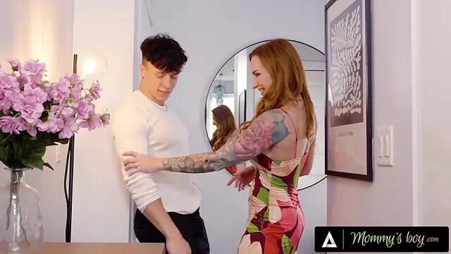 Jealous Stud gets his stepmom's sloppy deepthroat and big tits