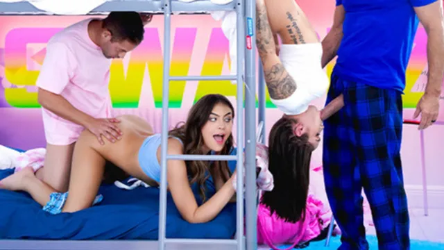 Selina Bentz & Bunny Fae Banging Their hunks Double penetrate on  Day