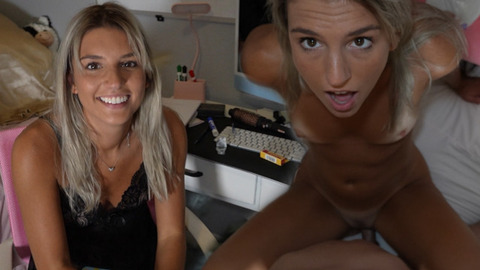 College Slut Cheats on Hot BF with Wild Threesome!