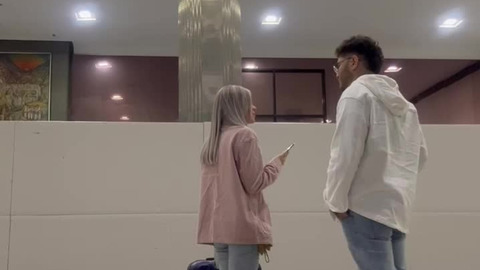 Non-Stop XXX Action At The Airport With Stranger Partners - Finish It Out