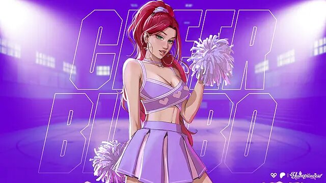 Enthusiastic cheerleader offers a dirty, ASMR-friendly blowjob