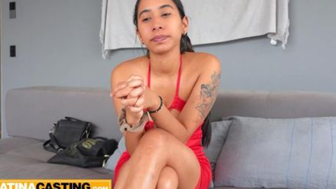 Slutty Latina Teen Gets Sloppy Blowjob During Casting Interview With Steven Hard