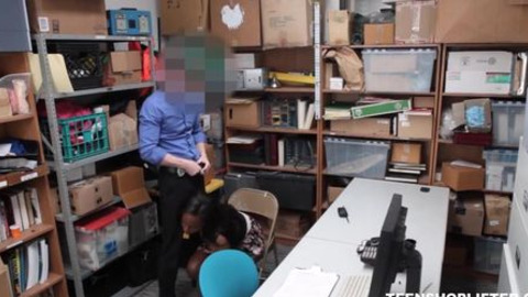Black Teen with Big Tits Seduced by Officer (Daya Knight)
