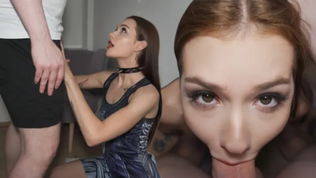 Cute Goth Teen Becomes Sloppy Cum Slut - Matty Mila Perez