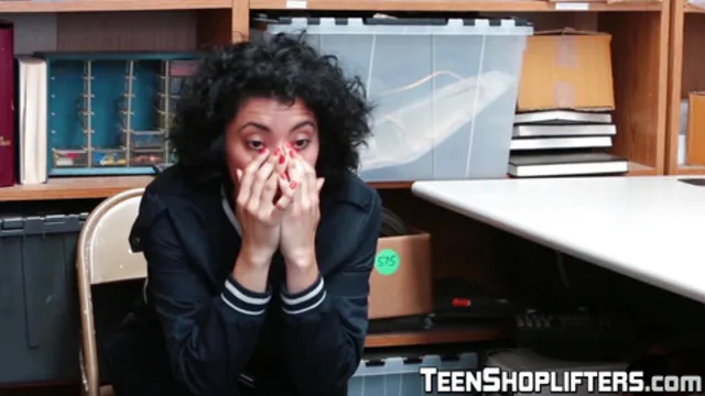 Dark-haired beauty Maya Morena gets caught shoplifting and gets fucked