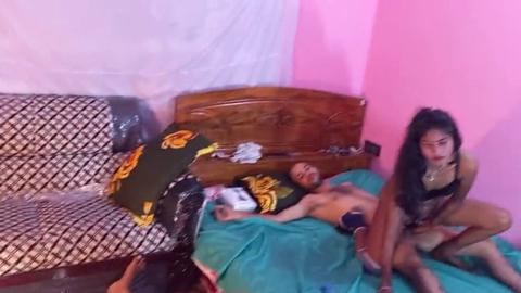 Fucking conservative step siblings' forbidden foursome fuck fest