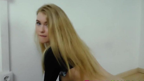 Teen slut Misha Cross gobbles on a dick before taking it porn
