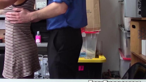 TEEN SHOPLIFTERS - Pretty ebony smashed hard from the back for stealing