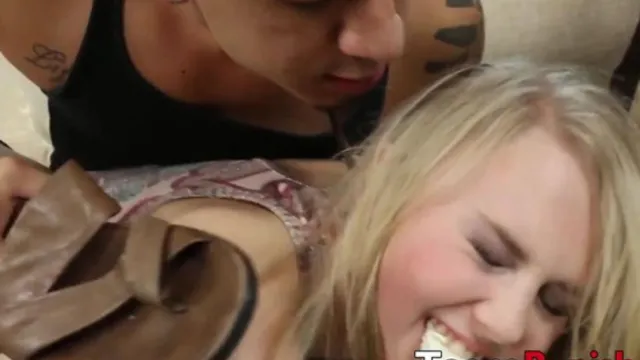 Teen slut Lily Rader takes deep and rough fucking from jock Bruno Dickemz