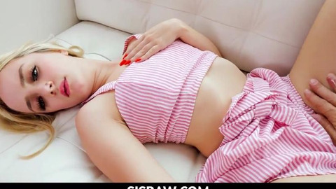 Sisraw - Hot Blonde Teen Step Sis Family Sex With Stepbrother In His Room Pov - Maria Kazi Porn