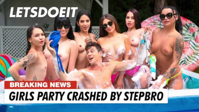 Stepsis Kait gets banged by stepbro after party crash