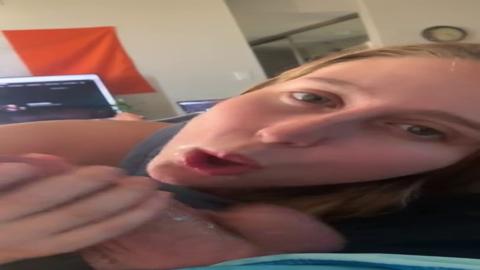 Pretty young beauty gives flawless blowjob