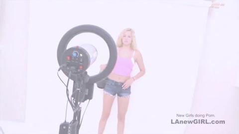 Blonde model at audition)