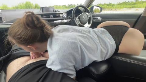 College students get banged hard in a hot car fuckfest