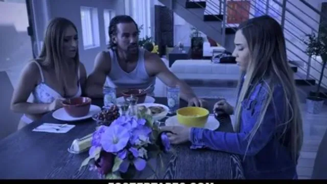 Fostertapes - Rough Threesome With Young Wife And Cute Teen (Skylar Snow)