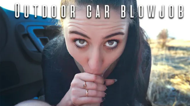 Hot Car Ride with Blowjob and Cum Swallow