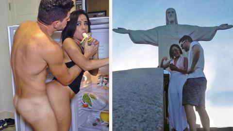 Blonde Brazilian prostitute uses fake passport to get rich pick-up's cash and cock🌭, then rips him off