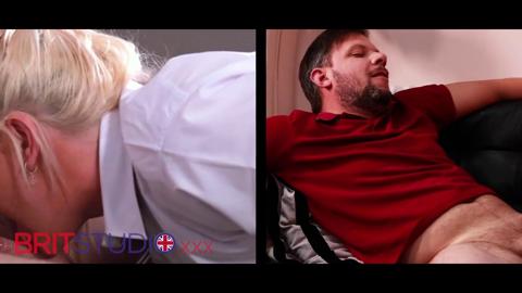 Blowjobs galore in raunchy UK sex race, cums dripping for Round 5