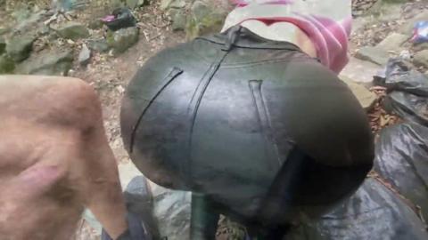 Wild fire passion: POV spit-roasting on scorching beauty