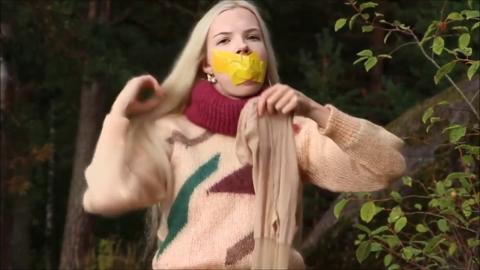 Sticky, sleazy, sweater-hooded nympho gets relentlessly rough-fucked by beastly black thong-wielding beast