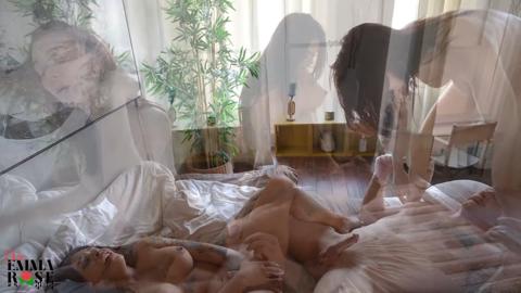 Dirty Tinder date slags ravish tranny floozies in the loft, nasty lesbian action included